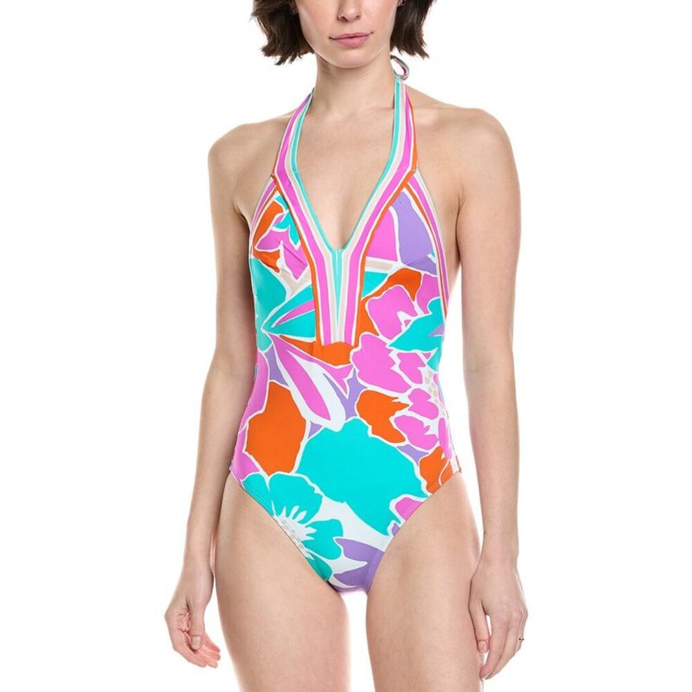 Trina Turk Womens  Plunge One-Piece